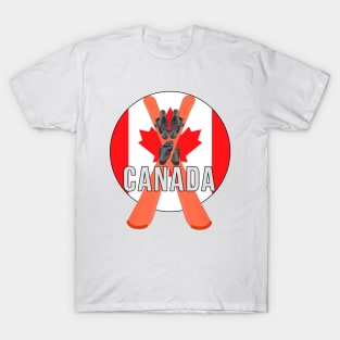 Cool Ski Flag of Canada T-Shirt